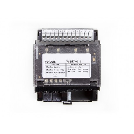 VMB4RYNO-10 Velbus 4-channel relay module with potential-free contacts din rail