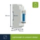 Velleman EMDIN01 1-phase kWh meter for DIN rail mounting - 1 module
