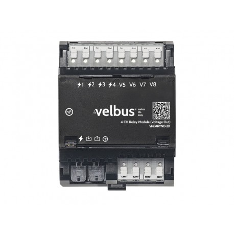 VMB4RYLD-20 Velbus 4-channel relay module with voltage outputs din rail