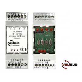 Velbus 4-channel 0/1-10v universal dimmer controller