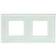 Velbus Dubbele glazen afdekplaat voor Bticino ® Livinglight (wit)
