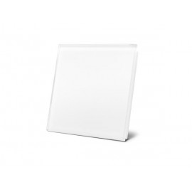 Edge lit control module with 1 touch key - glossy pure white