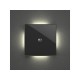 Edge lit control module with motion and twilight sensor, black frosted