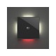 Edge lit control module with motion and twilight sensor, black frosted