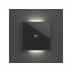 Edge lit control module with motion and twilight sensor, black glossy