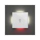Edge lit control module with motion and twilight sensor, pure white glossy
