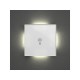 Edge lit control module with motion and twilight sensor, pure white glossy