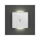 Edge lit control module with motion and twilight sensor, pure white frosted