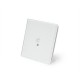 Edge lit control module with motion and twilight sensor, pure white frosted